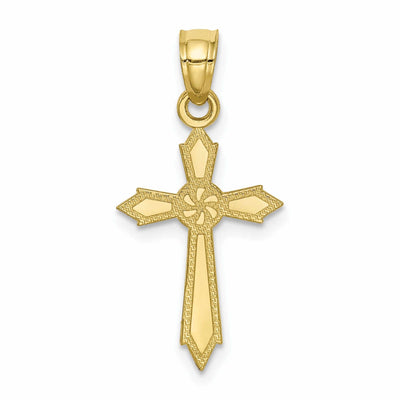 10k Yellow Gold Polished Passion Cross Pendant