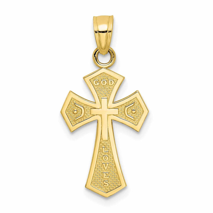 10k Yellow Gold Reversible Cross Charm