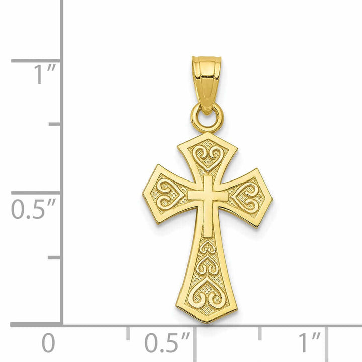 10k Yellow Gold Reversible Cross Charm