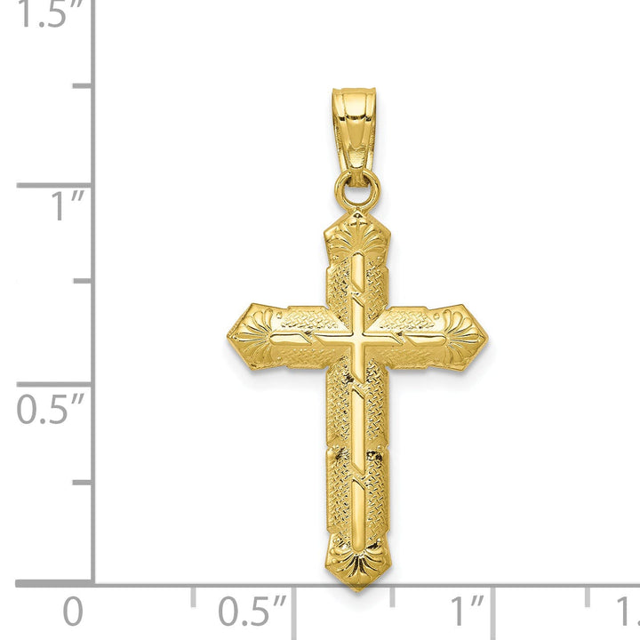 Yellow Gold Polished Passion Cross Pendant