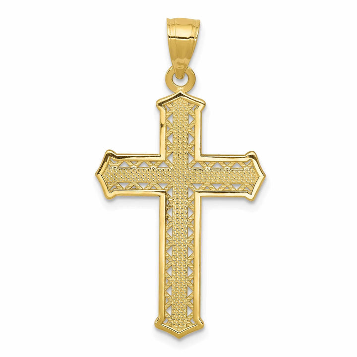 10k Yellow Gold Polished Passion Cross Pendant