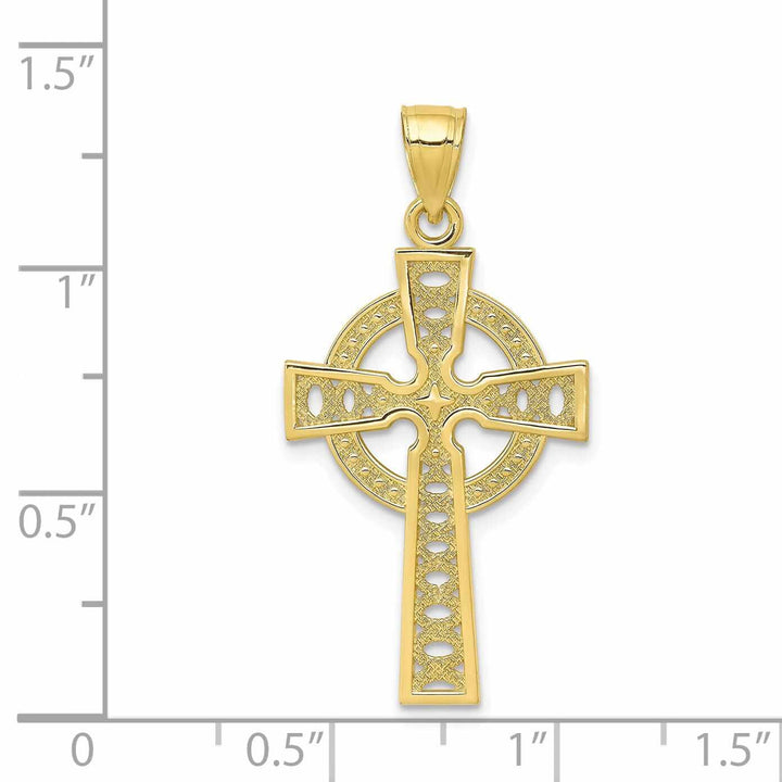 10k Yellow Gold Polished Iona Cross Pendant