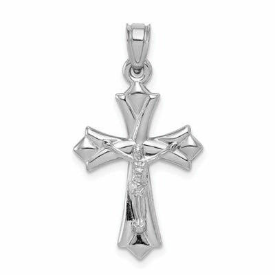 10kWhite Gold Reversible Crucifix Cross Pendant