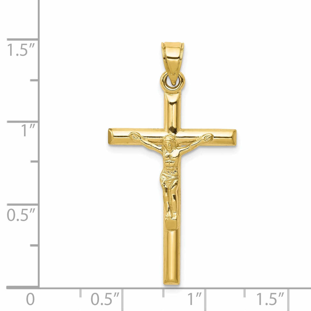 10k Yellow Gold Polished Crucifix Charm Pendant