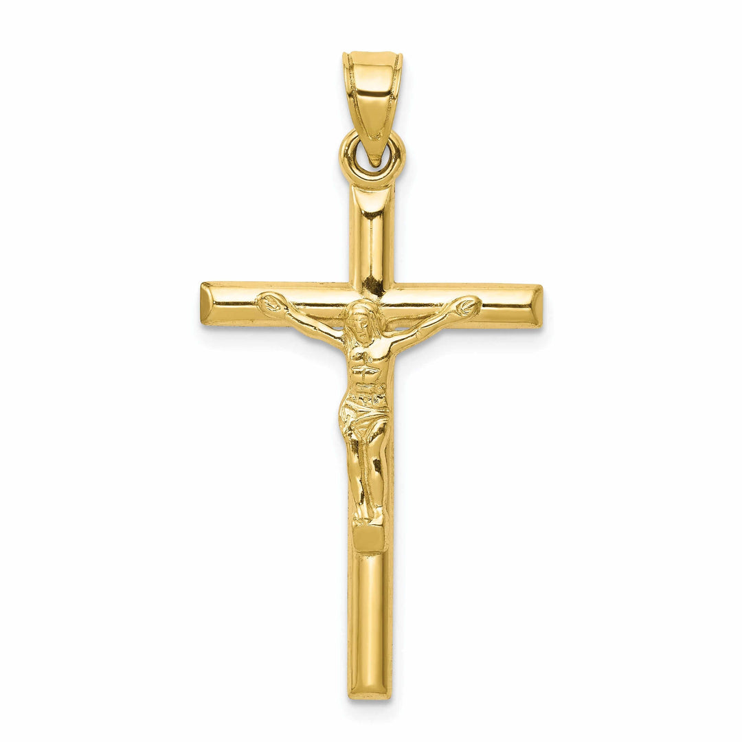 10k Yellow Gold Polished Crucifix Charm Pendant