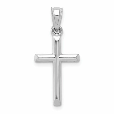 10k White Gold Polished Cross Pendant at $ 32.61 only from Jewelryshopping.com