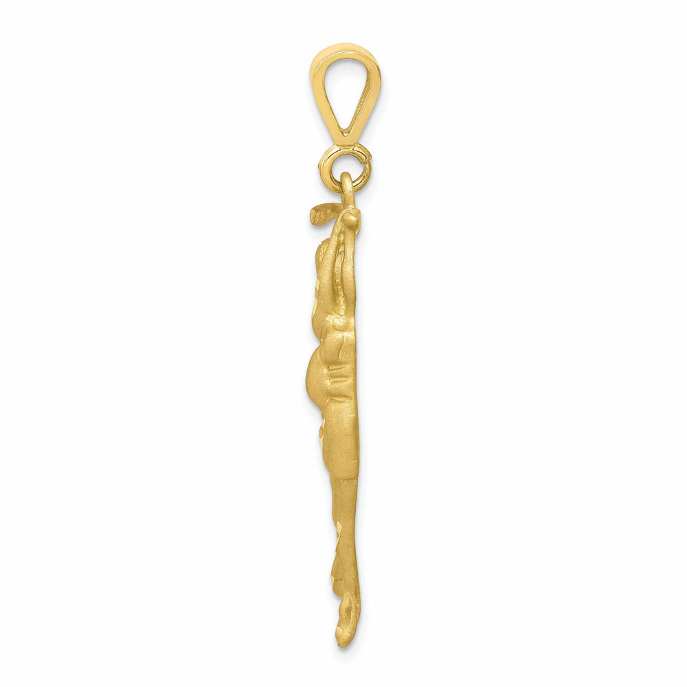 10k Yellow Gold Women Golf Player Pendant