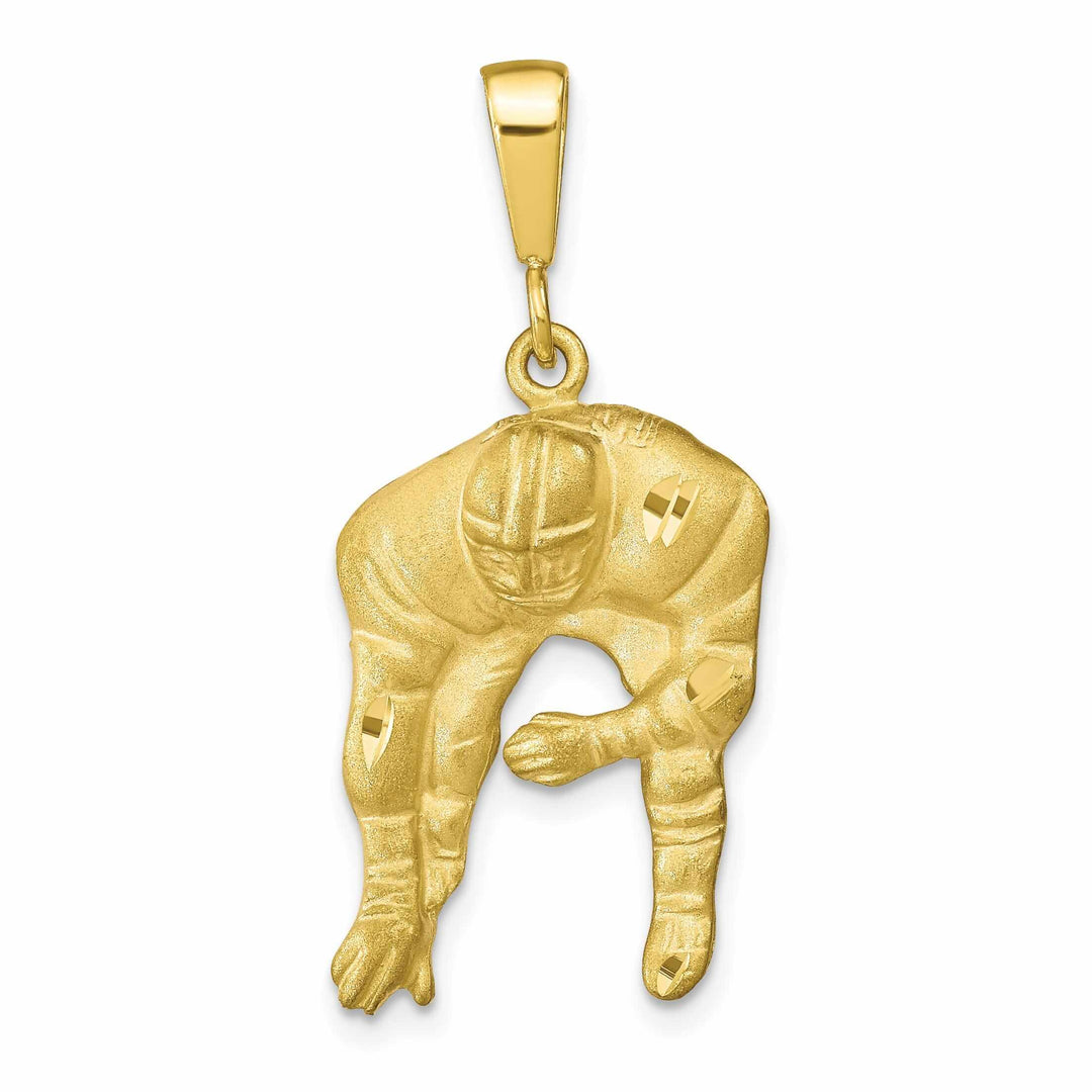 10k Yellow Gold Football Defensive Player Charm