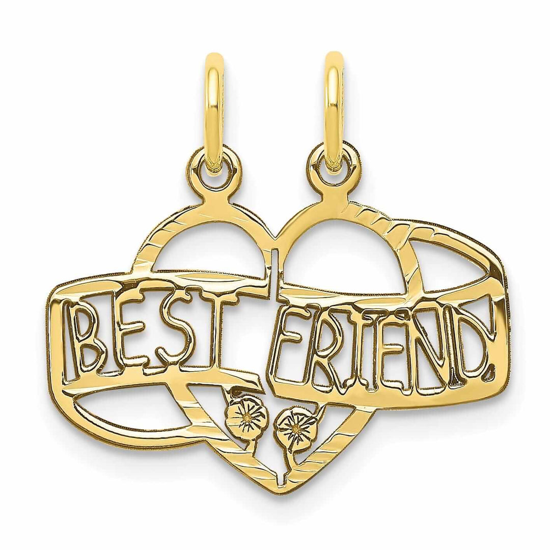 10k Yellow Gold Best Friend Break Apart Pendant