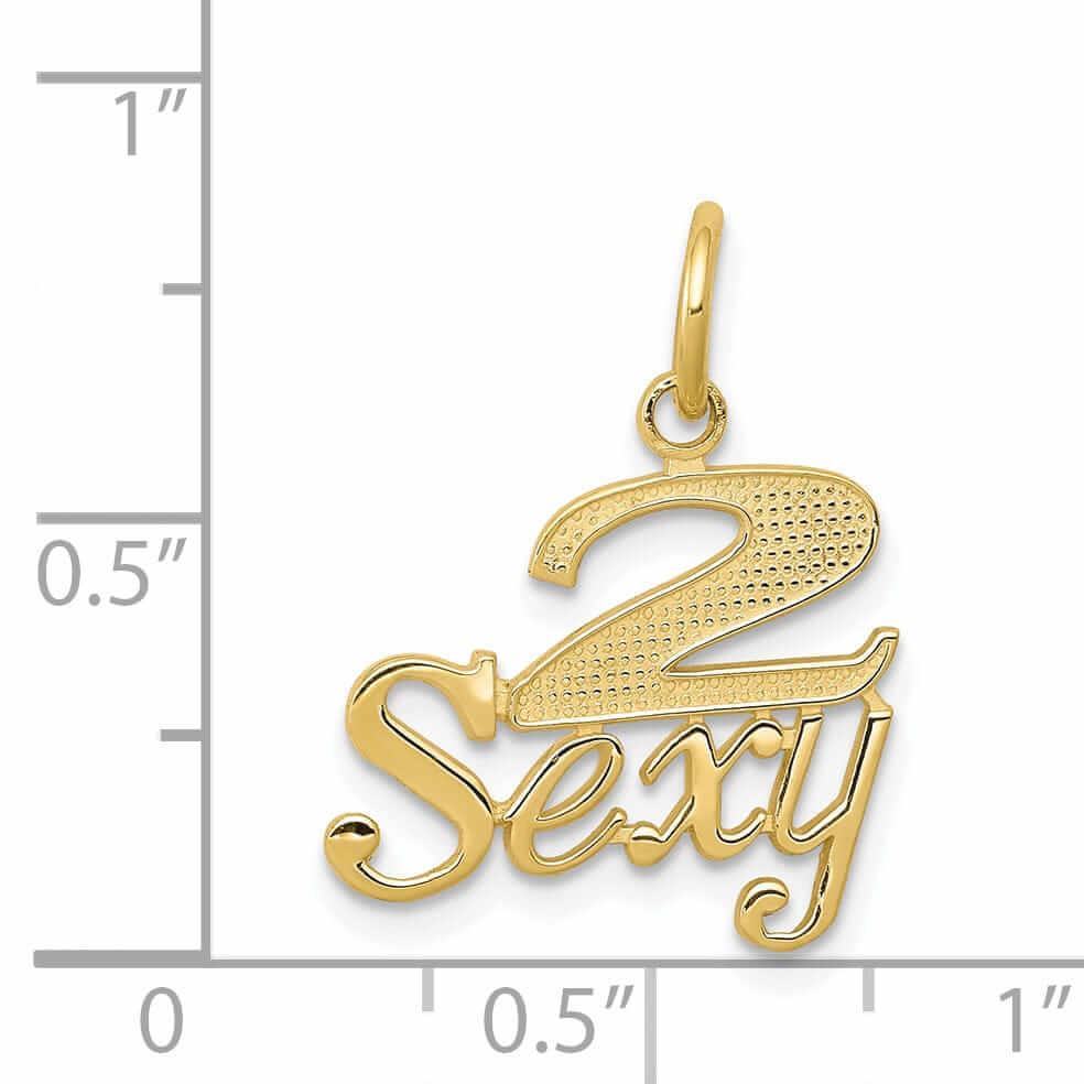 10k Yellow Gold Talking 2 Sexy Charm Pendant