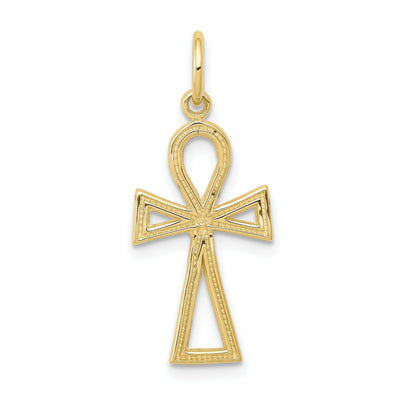 Yellow Gold Polished Ankh/Egyptian Cross Charm at $ 66.93 only from Jewelryshopping.com