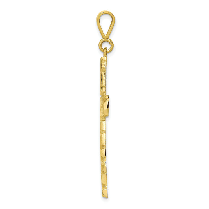 Yellow Gold Nugget Cross Pendant