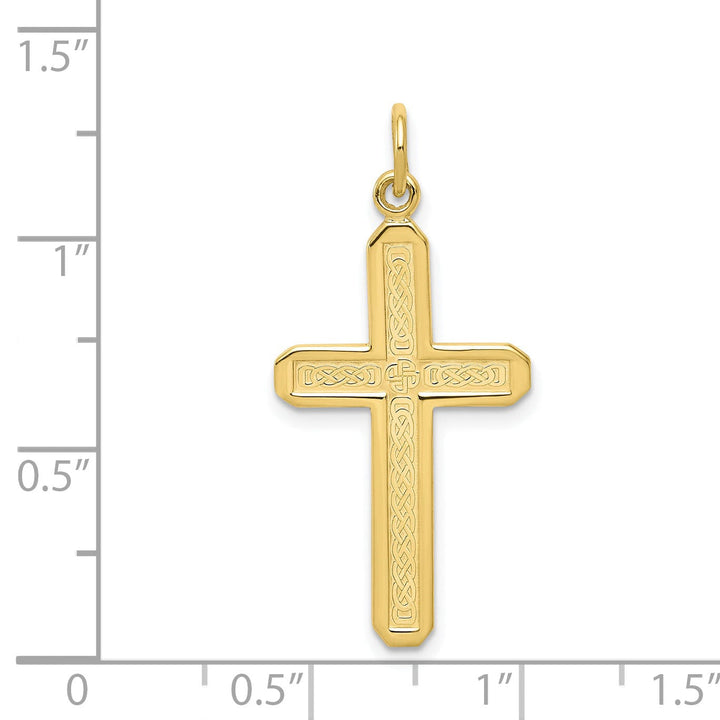 Yellow Gold Polished Cross Charm