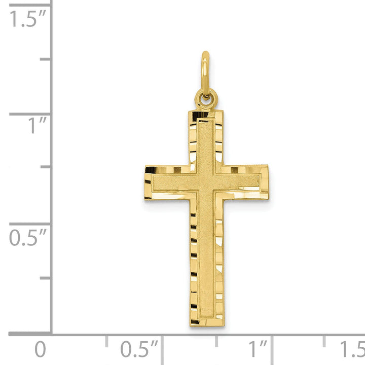 Yellow Gold Polished Cross Charm