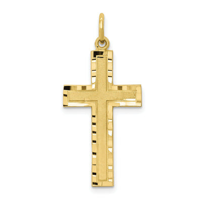 Yellow Gold Polished Cross Charm at $ 109.94 only from Jewelryshopping.com