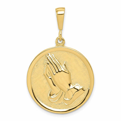 10k Yellow Gold Praying Hands Serenity Pendant at $ 300.92 only from Jewelryshopping.com