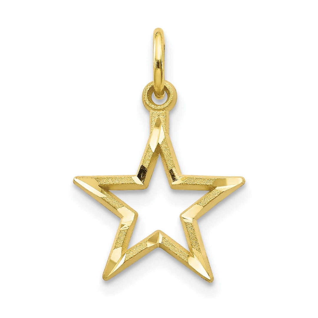 10K Yellow Gold Polished Finish Star Pendant