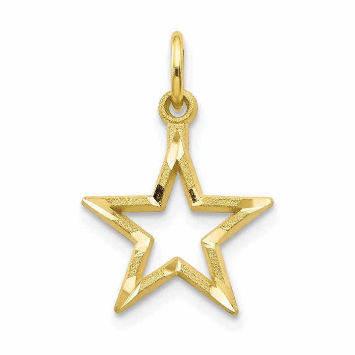 10K Yellow Gold Polished Finish Star Pendant