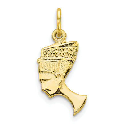 Solid 10k Yellow Gold Bust Of Nefertiti Pendant at $ 44.98 only from Jewelryshopping.com
