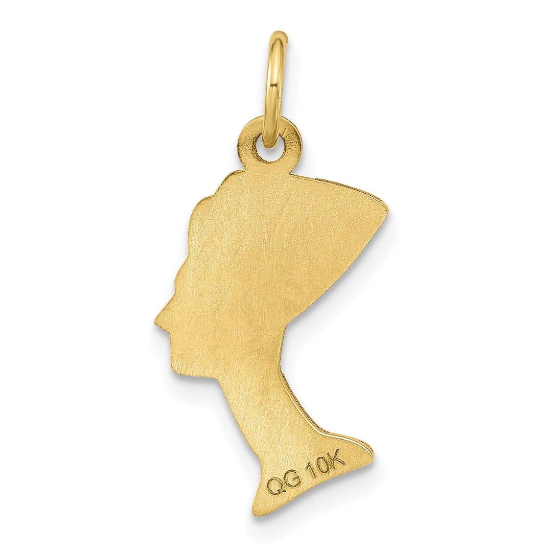 Solid 10k Yellow Gold Egyptian Head Pendant