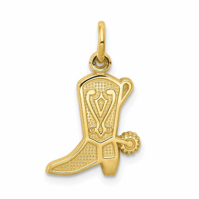 10k Yellow Gold Polished Cowboy Boot Pendant at $ 64.7 only from Jewelryshopping.com