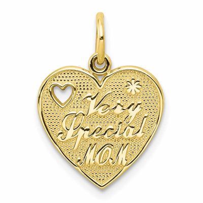 10k Yellow Gold Very Special Mom Heart Pendant at $ 77.35 only from Jewelryshopping.com