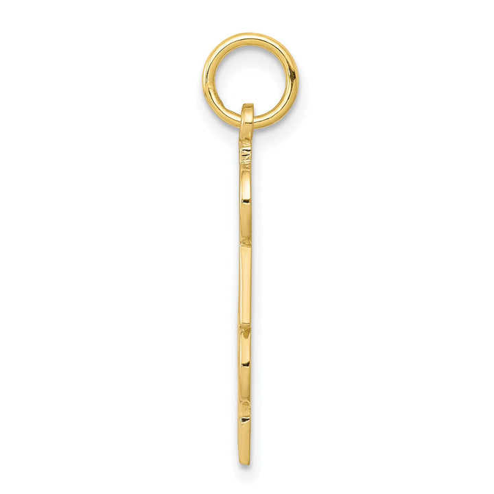 Solid 10k Yellow Gold Polished #1 Dad Charm