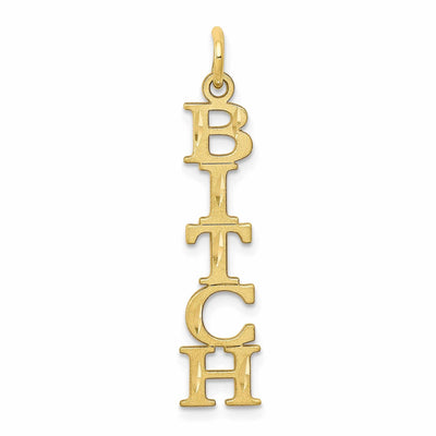 10k Yellow Gold Polished Bitch Talking Pendant at $ 55.78 only from Jewelryshopping.com