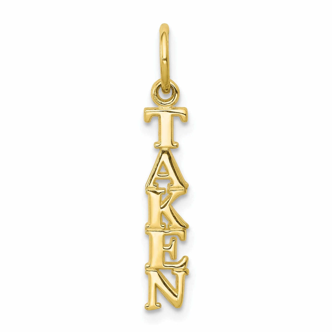 10k Yellow Gold Polished Talking Taken Pendant