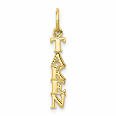 10k Yellow Gold Polished Talking Taken Pendant at $ 29.24 only from Jewelryshopping.com