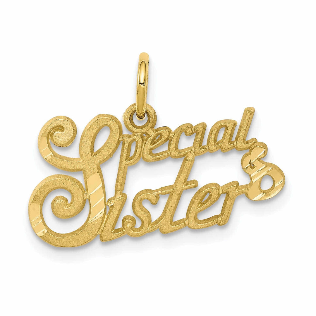 10k Yellow Gold Polish Special Sister Pendant