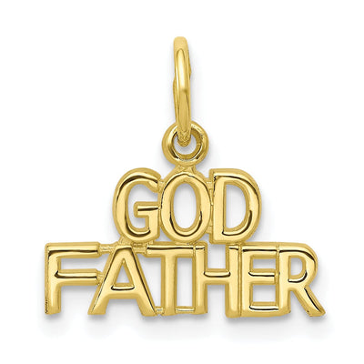 Solid 10k Yellow Gold Polish Godfather Pendant at $ 42.74 only from Jewelryshopping.com