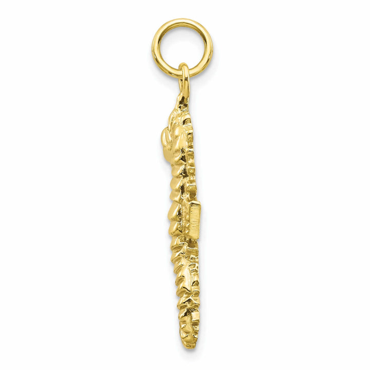 10k Yellow Gold Polished Sea Horse Pendant