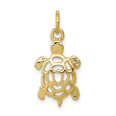 Solid 10k Yellow Gold Polished Turtle Pendant at $ 59.5 only from Jewelryshopping.com
