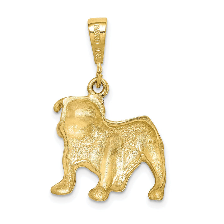 Solid 10k Yellow Gold Bill Dog Charm Pendant