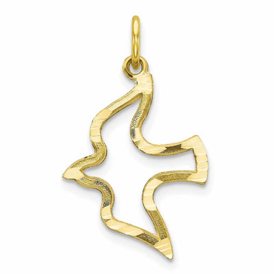 10k Yellow Gold Polished Satin Dove Pendant at $ 44.23 only from Jewelryshopping.com