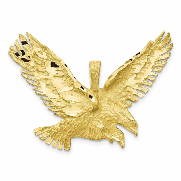 10k Yellow Gold Polished Finish Eagle Charm Pendant