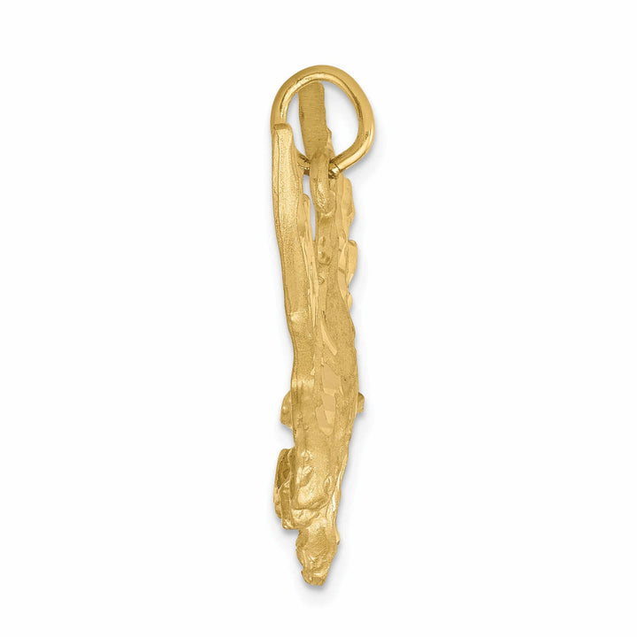 10k Yellow Gold Polished Finish Eagle Charm Pendant