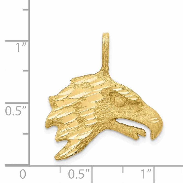 10k Yellow Gold Polished D.C Eagle Head Pendant