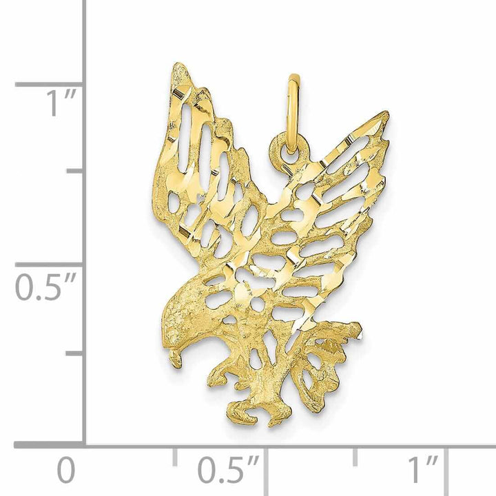10k Yellow Gold Polished Finish Eagle Pendant