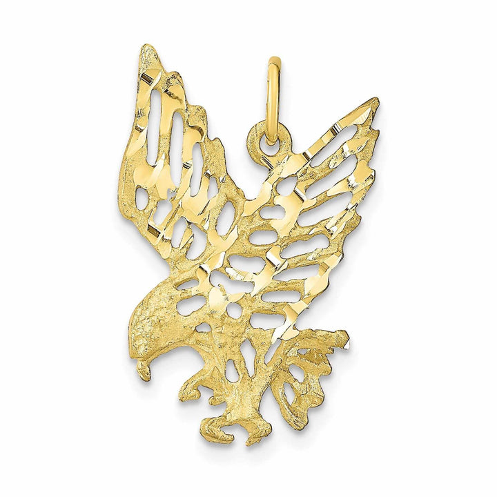 10k Yellow Gold Polished Finish Eagle Pendant