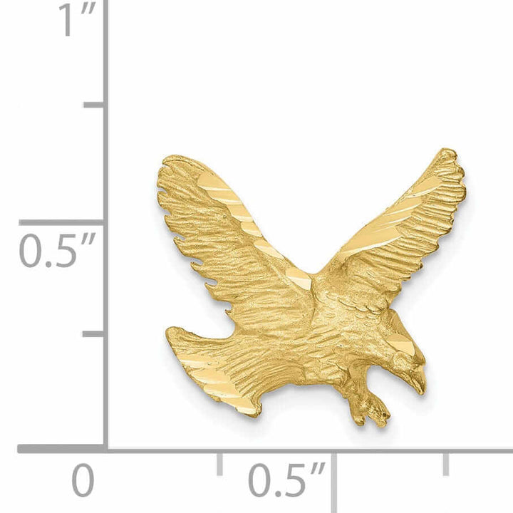 10k Yellow Gold Polished Finish Eagle Pendant