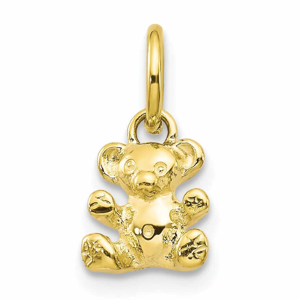 10k Yellow Gold Polished Teddy Bear Pendant
