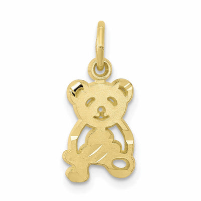 10k Yellow Gold Satin Finish Teddy Bear Pendant at $ 49.08 only from Jewelryshopping.com