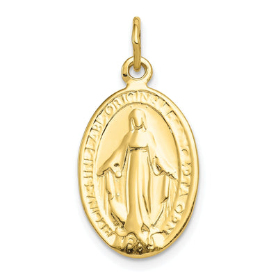 Solid 10k Yellow Gold Miraculous Medal Pendant at $ 105.37 only from Jewelryshopping.com