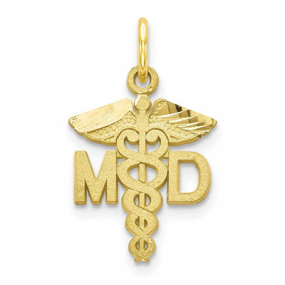 10k Yellow Gold Doctor Of Medicine M.D Pendant
