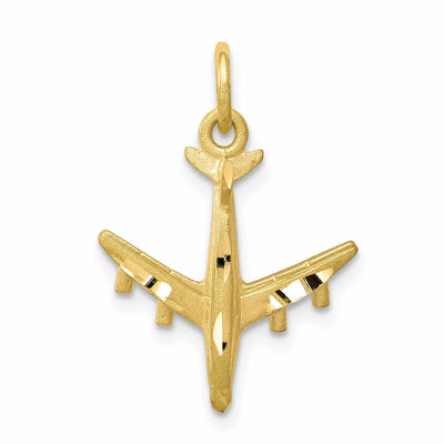 10k Yellow Gold Jet Airplane Charm Pendant at $ 60.98 only from Jewelryshopping.com