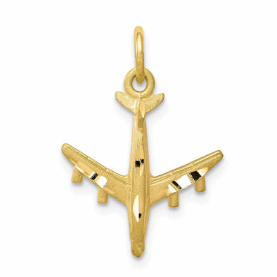 10k Yellow Gold Jet Airplane Charm Pendant at $ 60.98 only from Jewelryshopping.com