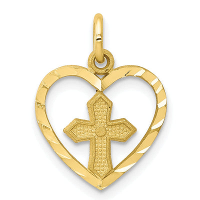 Solid 10k Yellow Gold Polished Cross Pendant at $ 36.74 only from Jewelryshopping.com