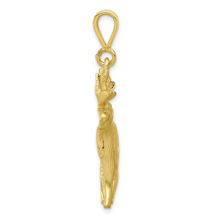 Solid 10k Yellow Gold Polished Moose Pendant